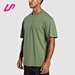 green oversized tee
